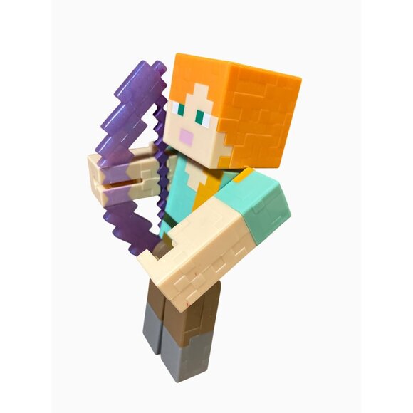 Minecraft Alex Action Figure With Bow & Character Set Custom Lot - Picture 3 of 8
